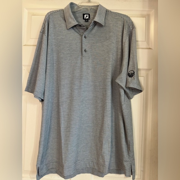 FootJoy Other - FootJoy Men's Striped Black and Gray Golf Polo Shirt Performance Size XL